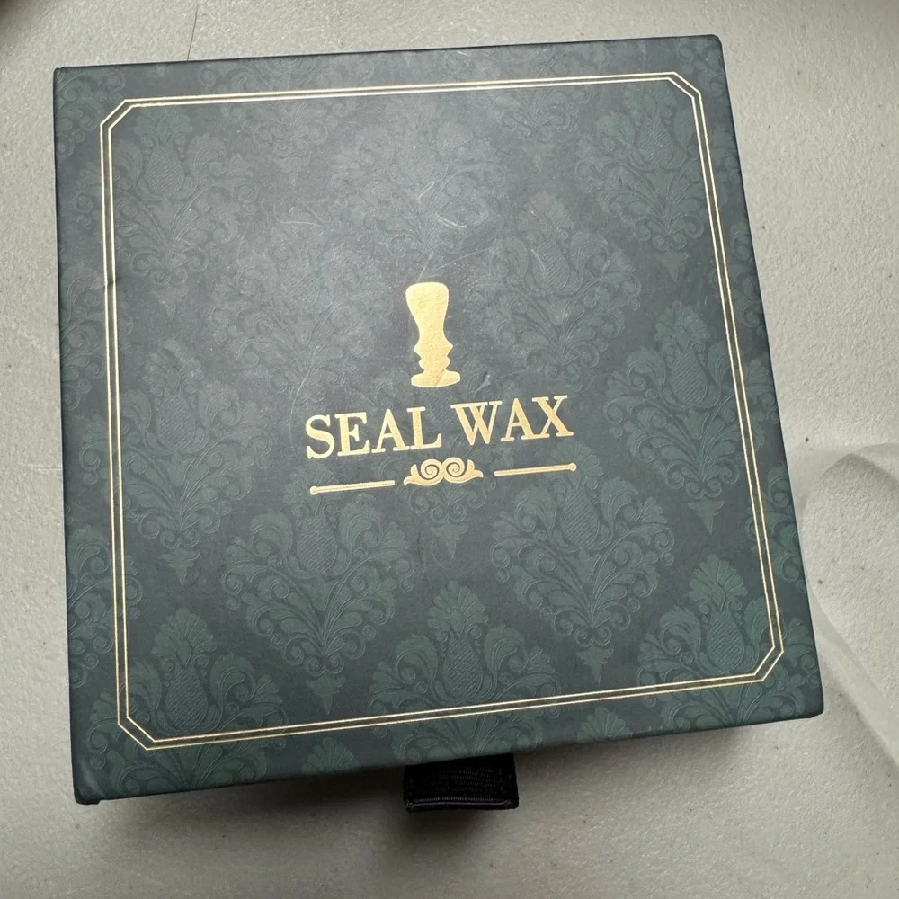 Gold Wax Seal Stamp Set with Wooden Handle